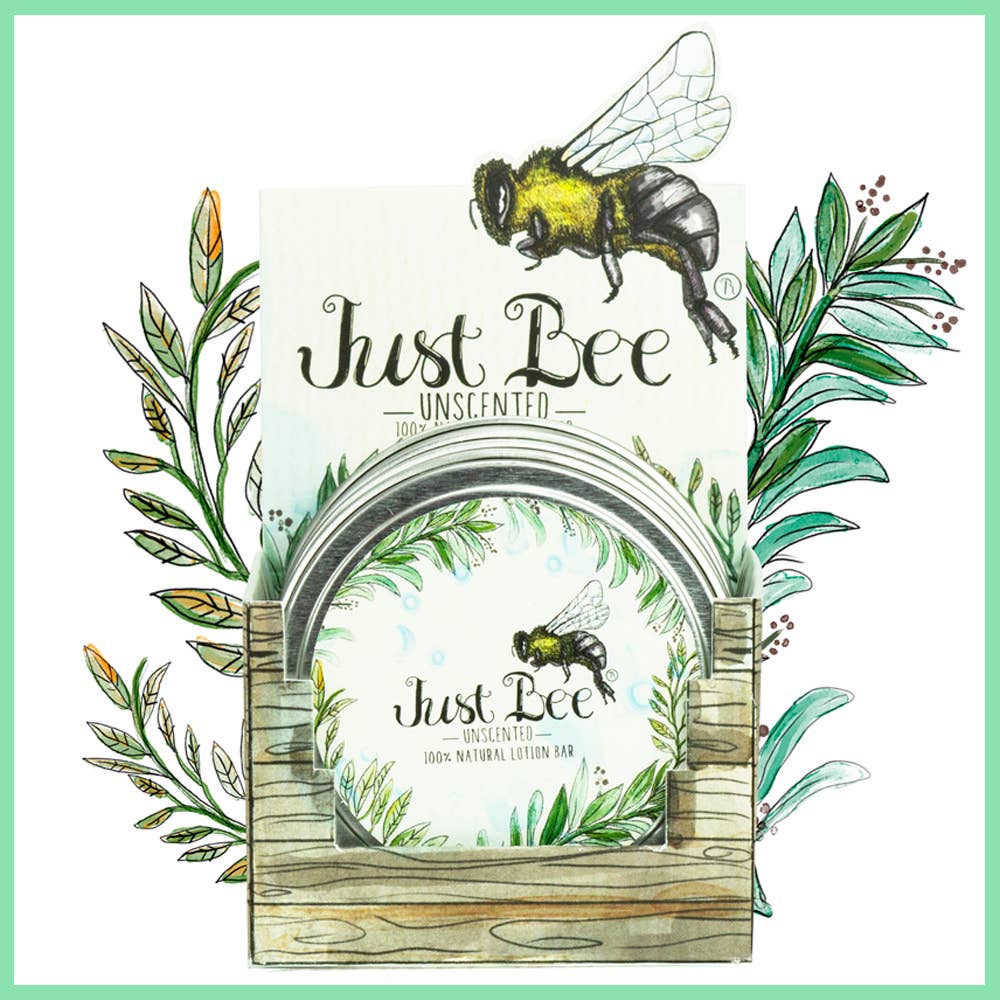 Unscented Beeswax Lotion Bar - 4 Bar Box - Natural Lotion