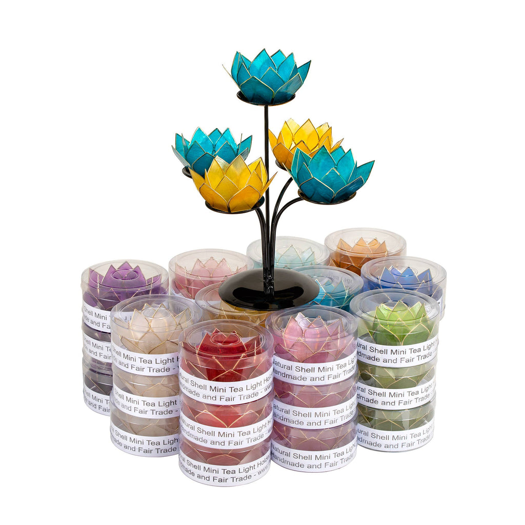Mini Gemstone Lotus TLight Collection in 12 Color Options