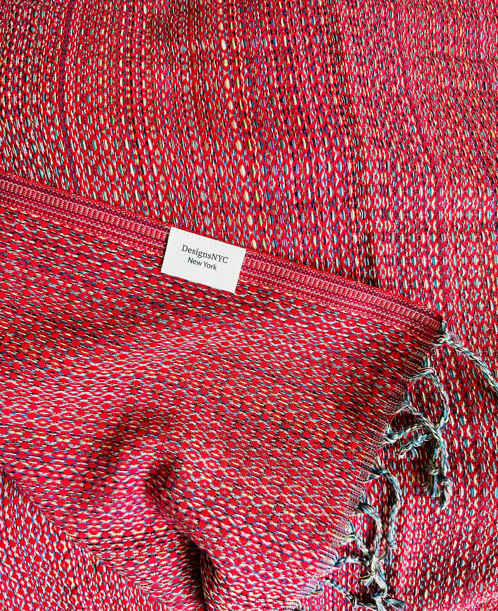 Oversized Turkish Cotton Throw Blanket, Burgundy