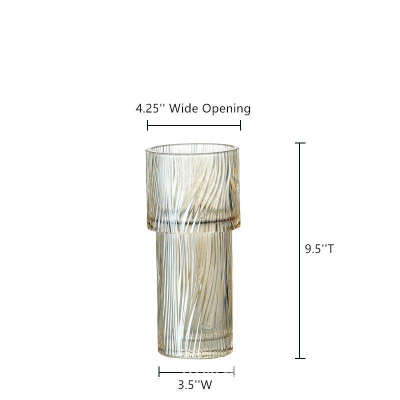 9.5‘’T Glass Vases, Flower Vases, Centerpiece Floral Holders