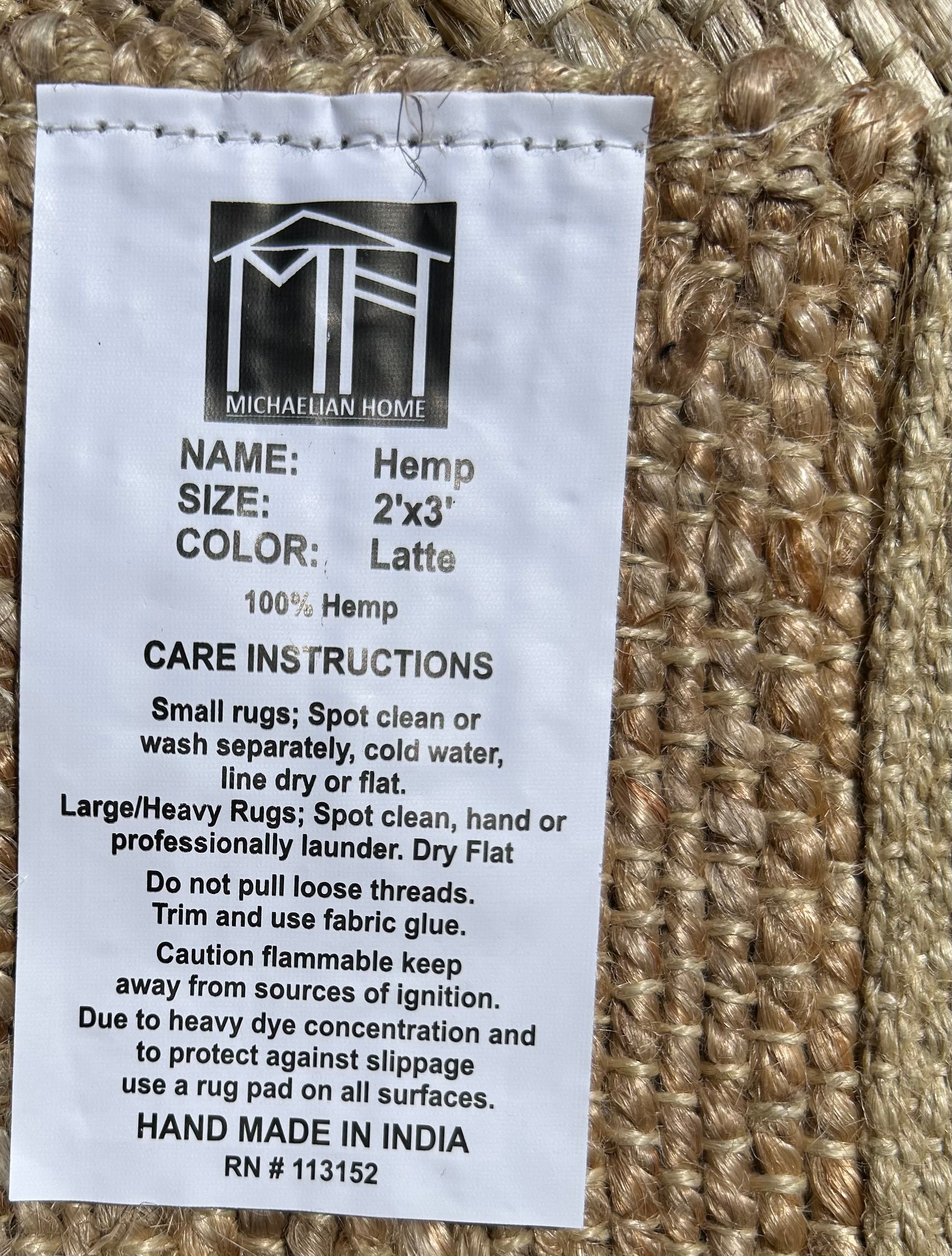 Hemp 2 X 3 Latte