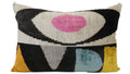 EGYPTIAN EYES- IKAT SILK/VELVET PILLOWCASE 16"x24"