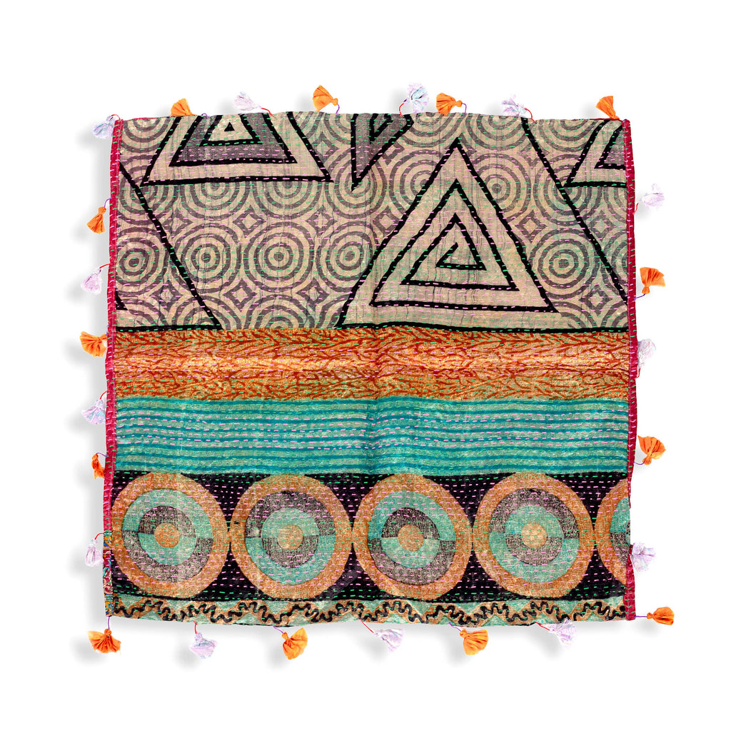 Silk Kantha Square Scarves