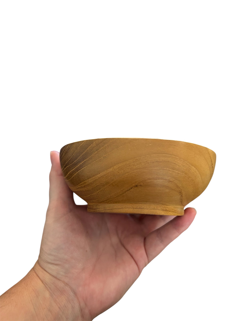 Teak Wood Root Bowl 5”Dx3”H