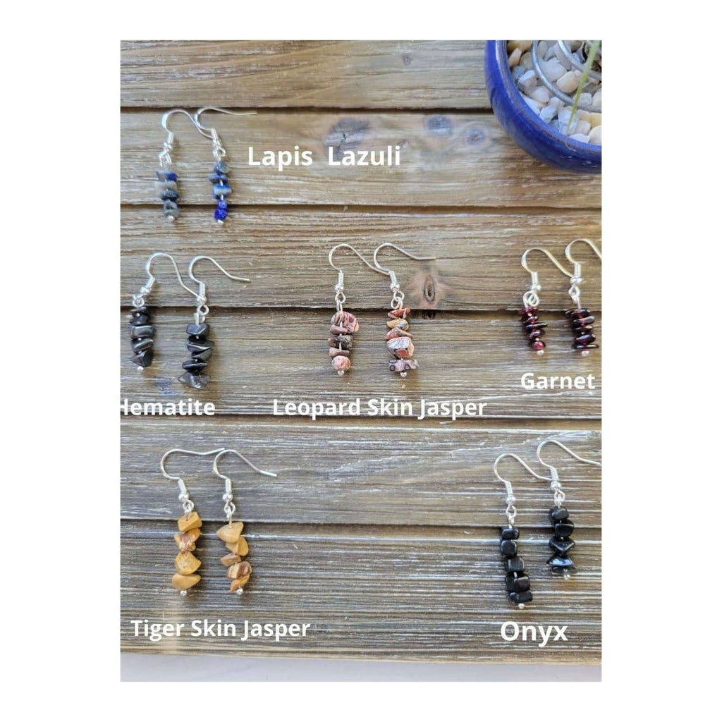 Crystal Earrings ,Stacked Stone Drop Earrings Bohemian Style