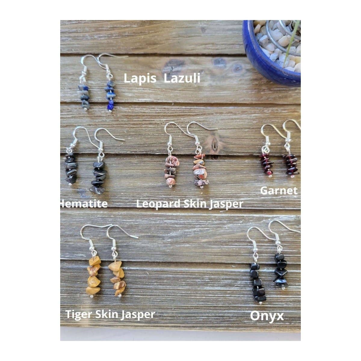 Crystal Earrings ,Stacked Stone Drop Earrings Bohemian Style