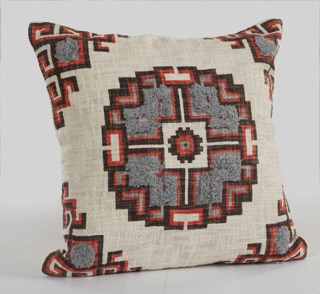 Rustic Medallion Throw Pillow