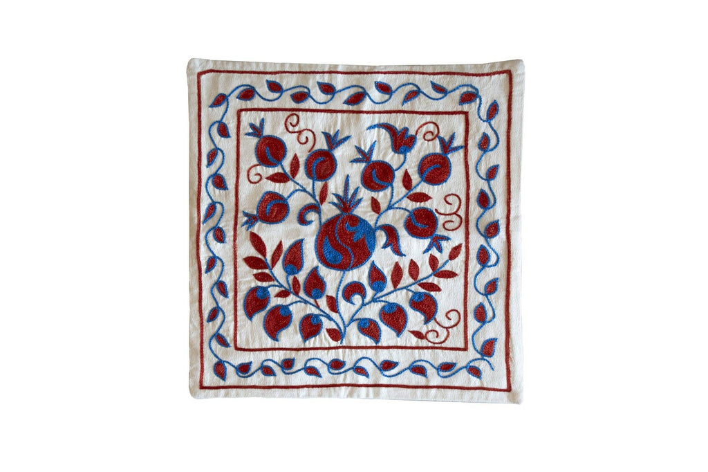 Sarvinoz Suzani Handmade Throw Pillow Cover