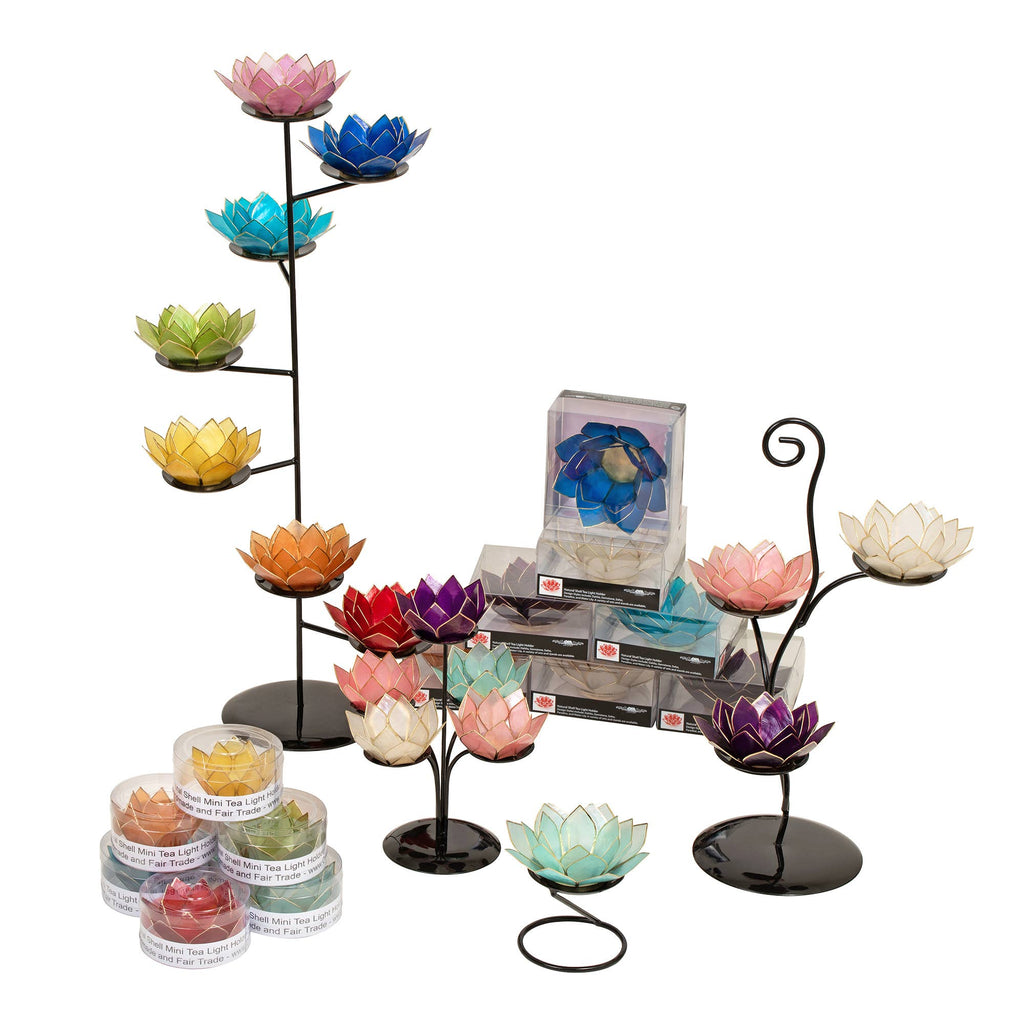 Mini Gemstone Lotus TLight Collection in 12 Color Options