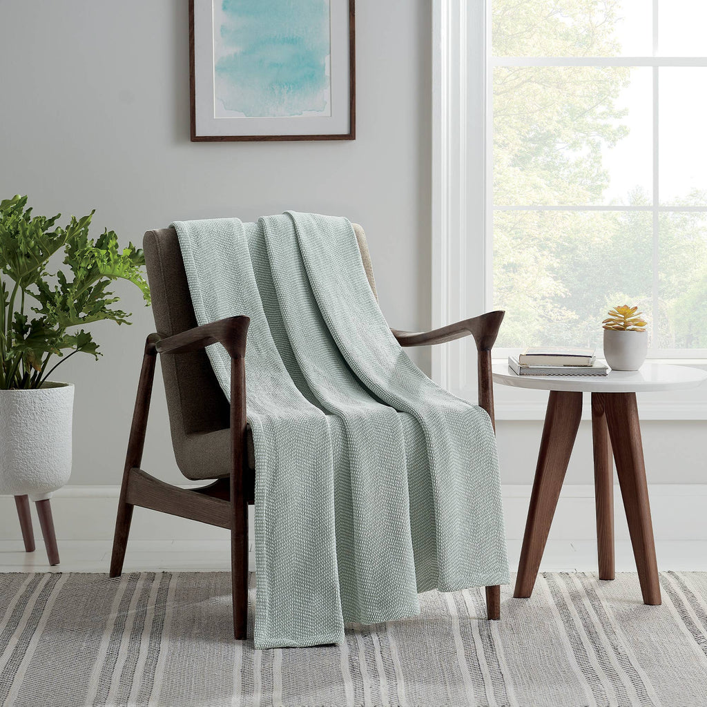 Cotton Chenille Throw Blanket 50x70 Green