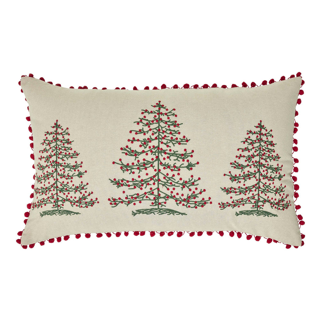 Timeless Ticking Red Tree Pillow Cover 26Lx16W-Insert Sold Separately