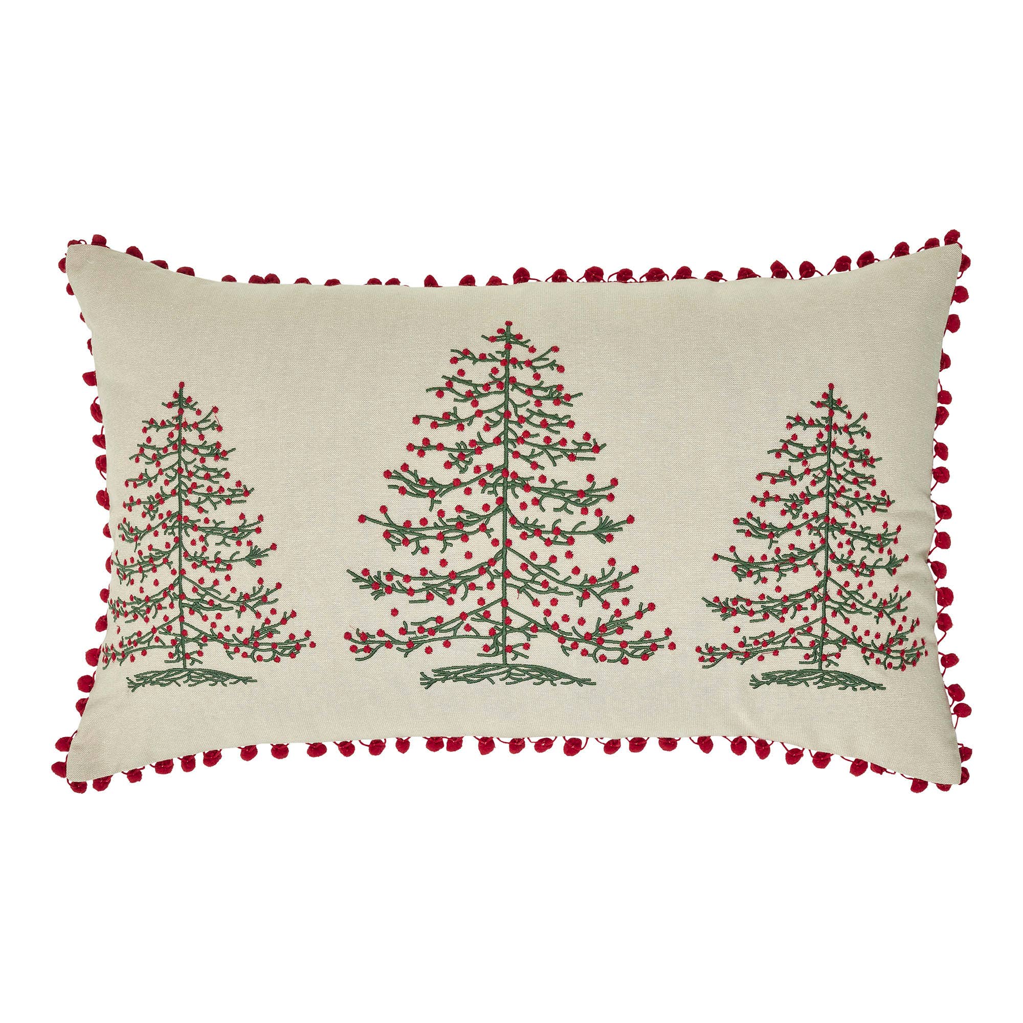 Timeless Ticking Red Tree Pillow Cover 26Lx16W-Insert Sold Separately