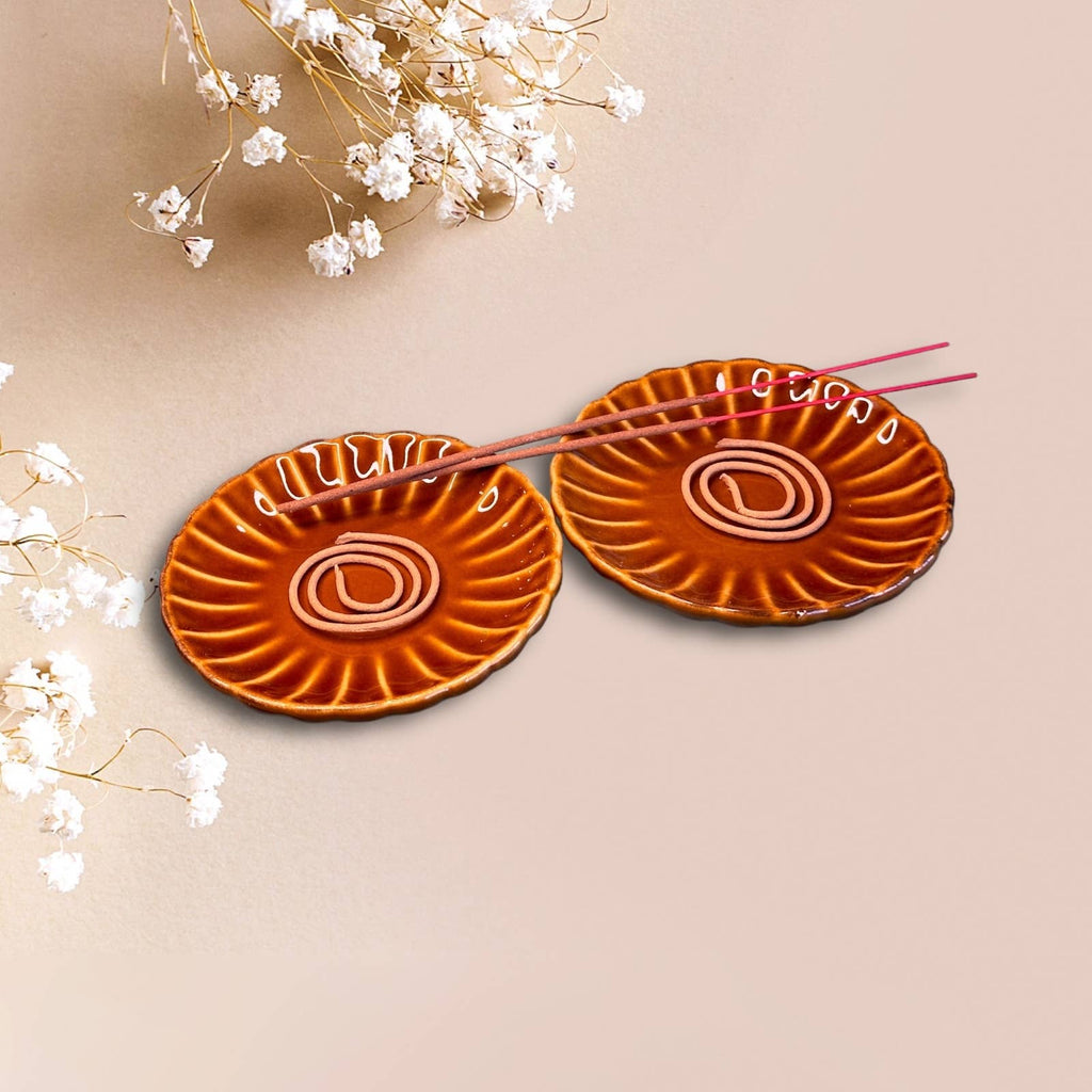 Incense Dish Cone Holder, Japanese Ceramic