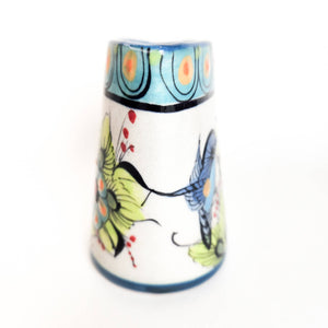 Ellipse Stoneware Hummingbird Vase