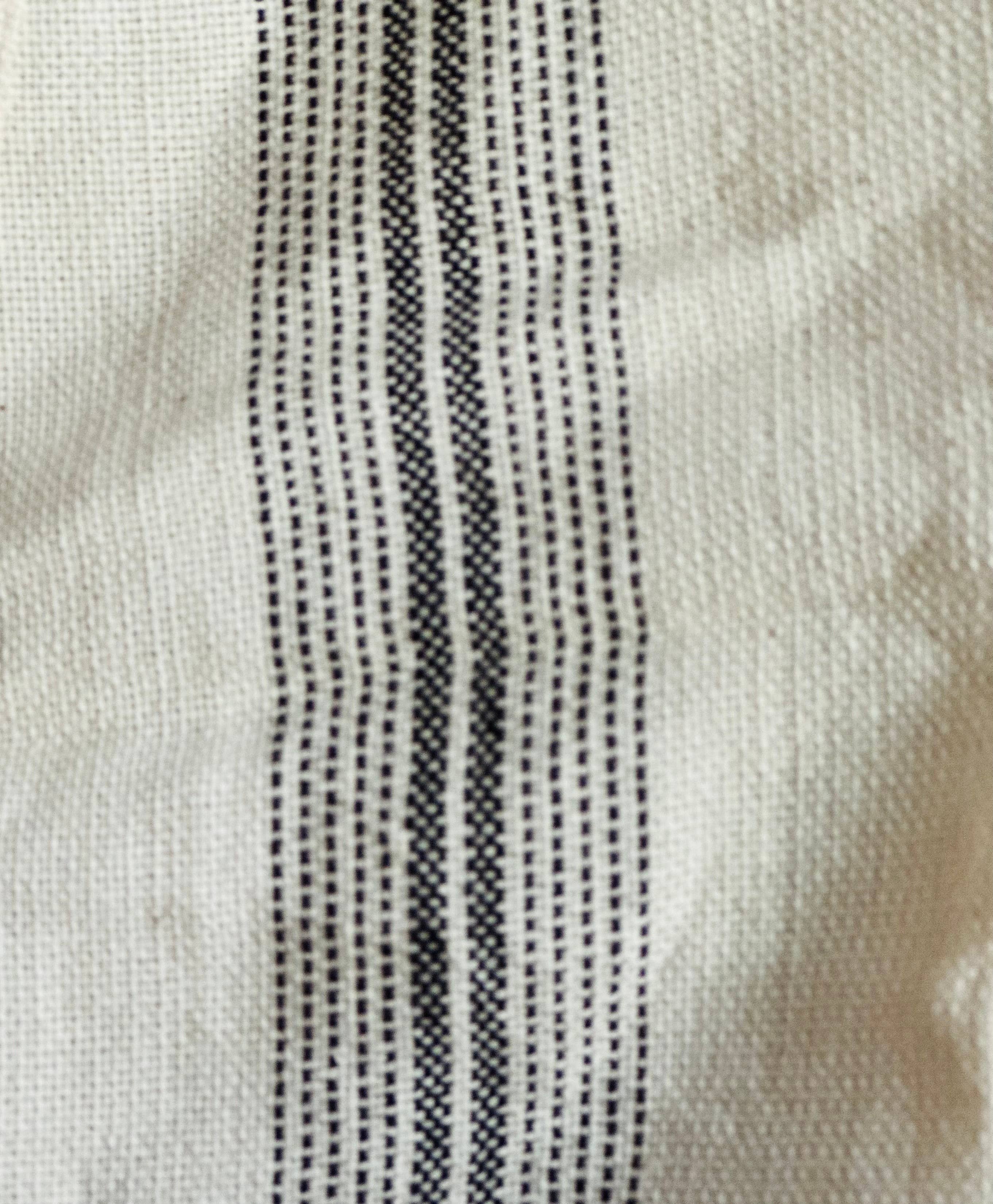 Handwoven striped pattern short bathrobe, loungewear, Gray