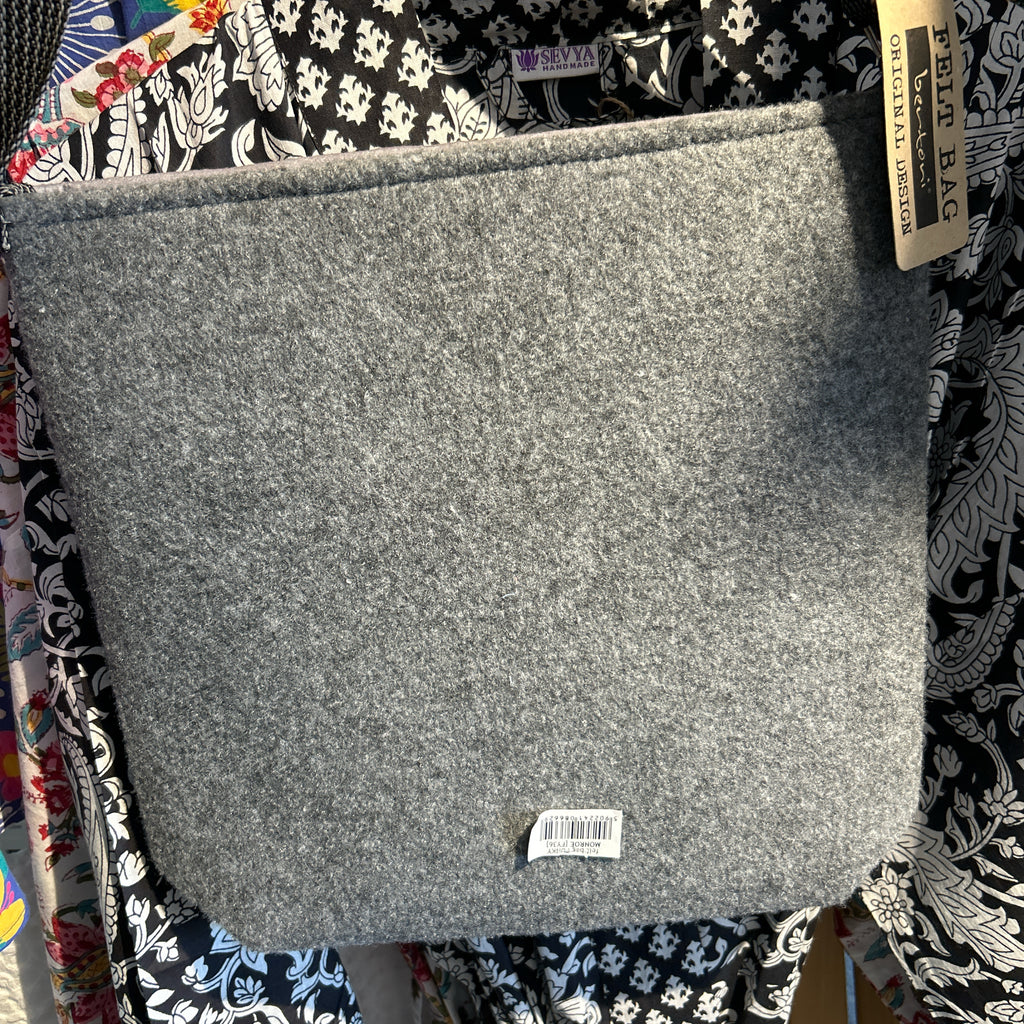 Monroe Grey Recycled Felt Shoulder Bag