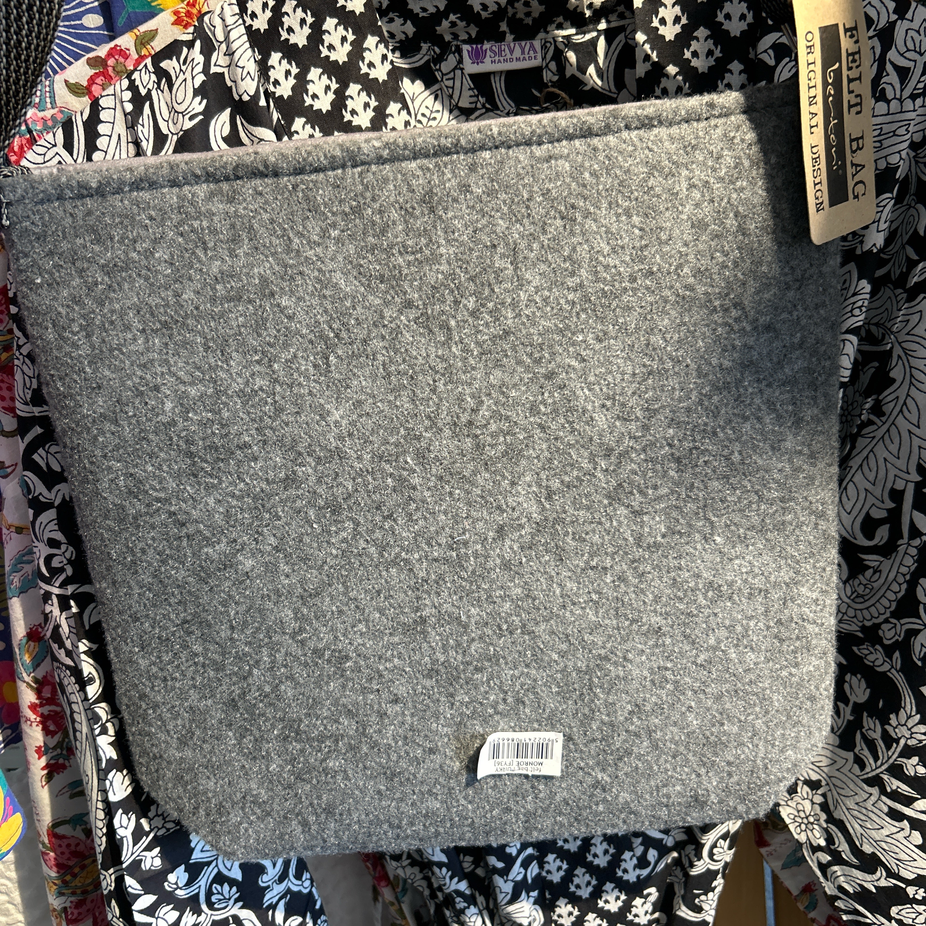 Monroe Grey Recycled Felt Shoulder Bag