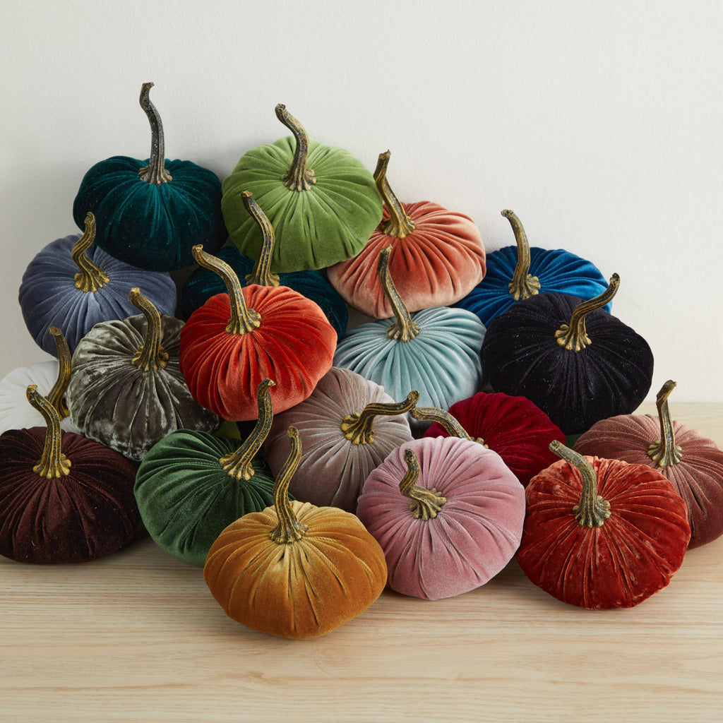 Pumpkin Small  Velvet Fall Decor Gift for New Apartment Best