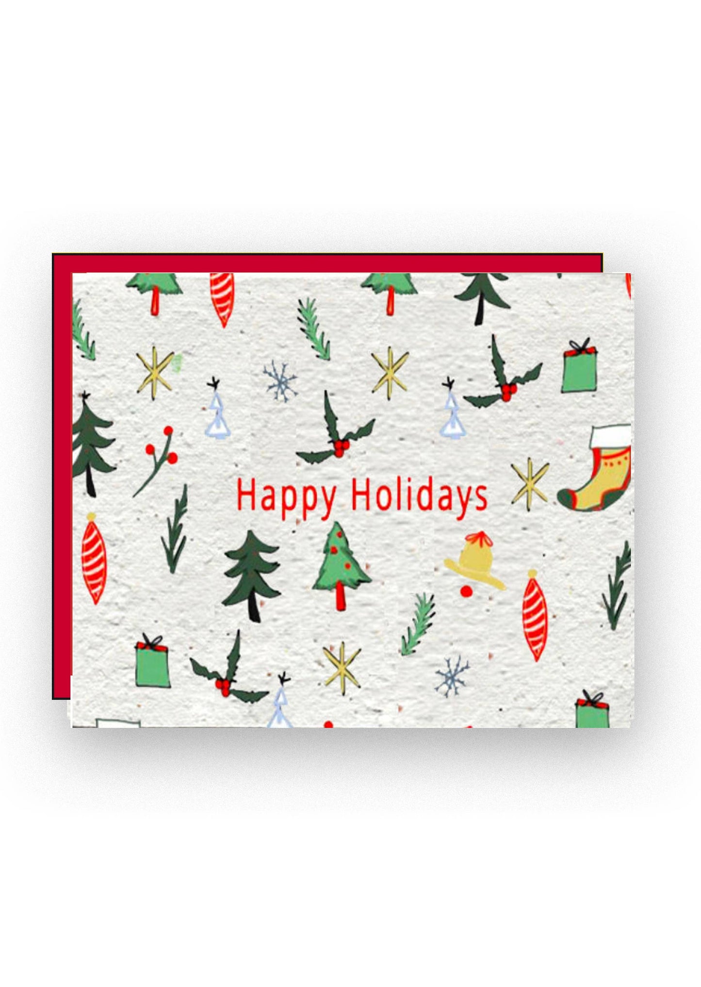 Happy Holidays Wildflower Seed Paper Greeting Card