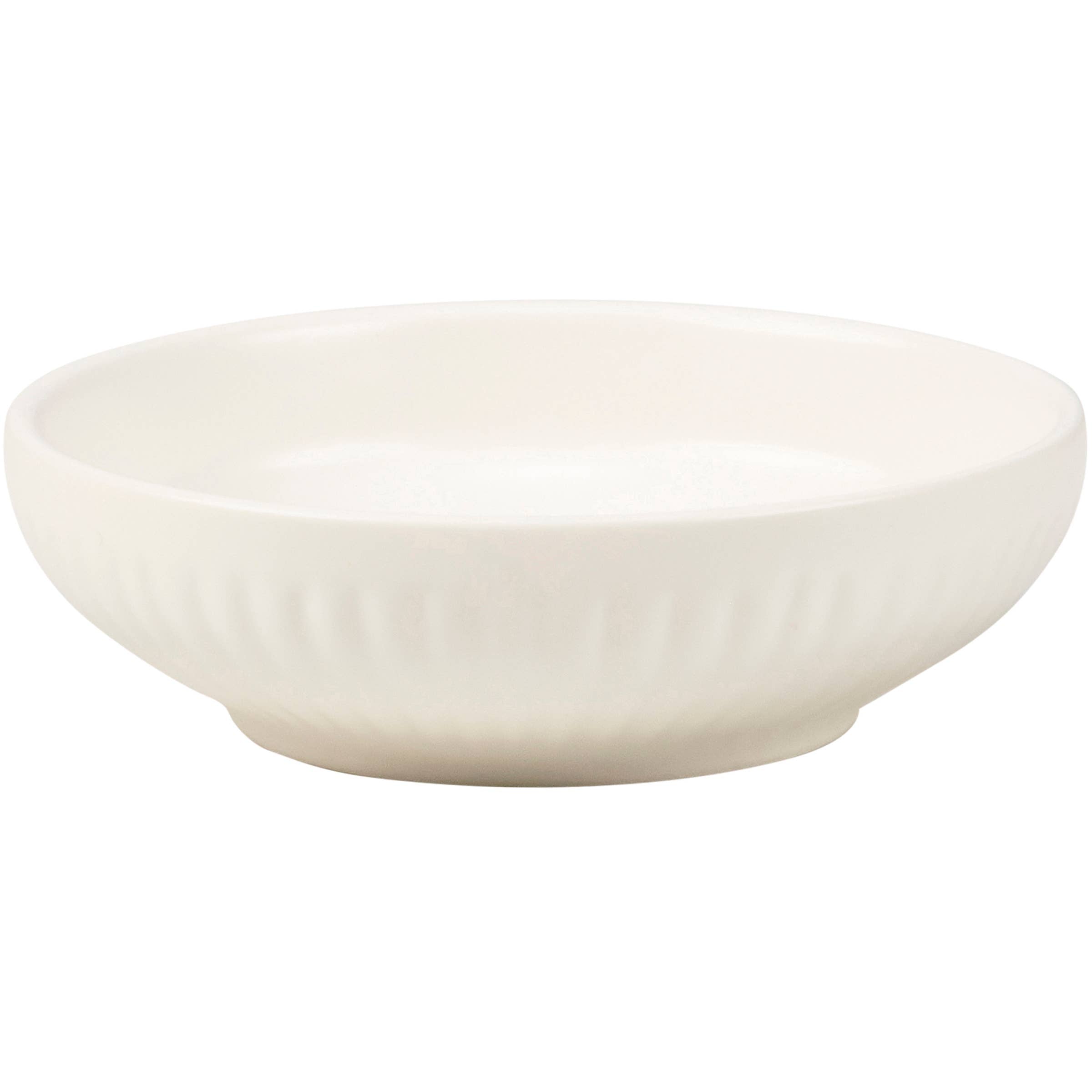 White ceramic bowl on a white background