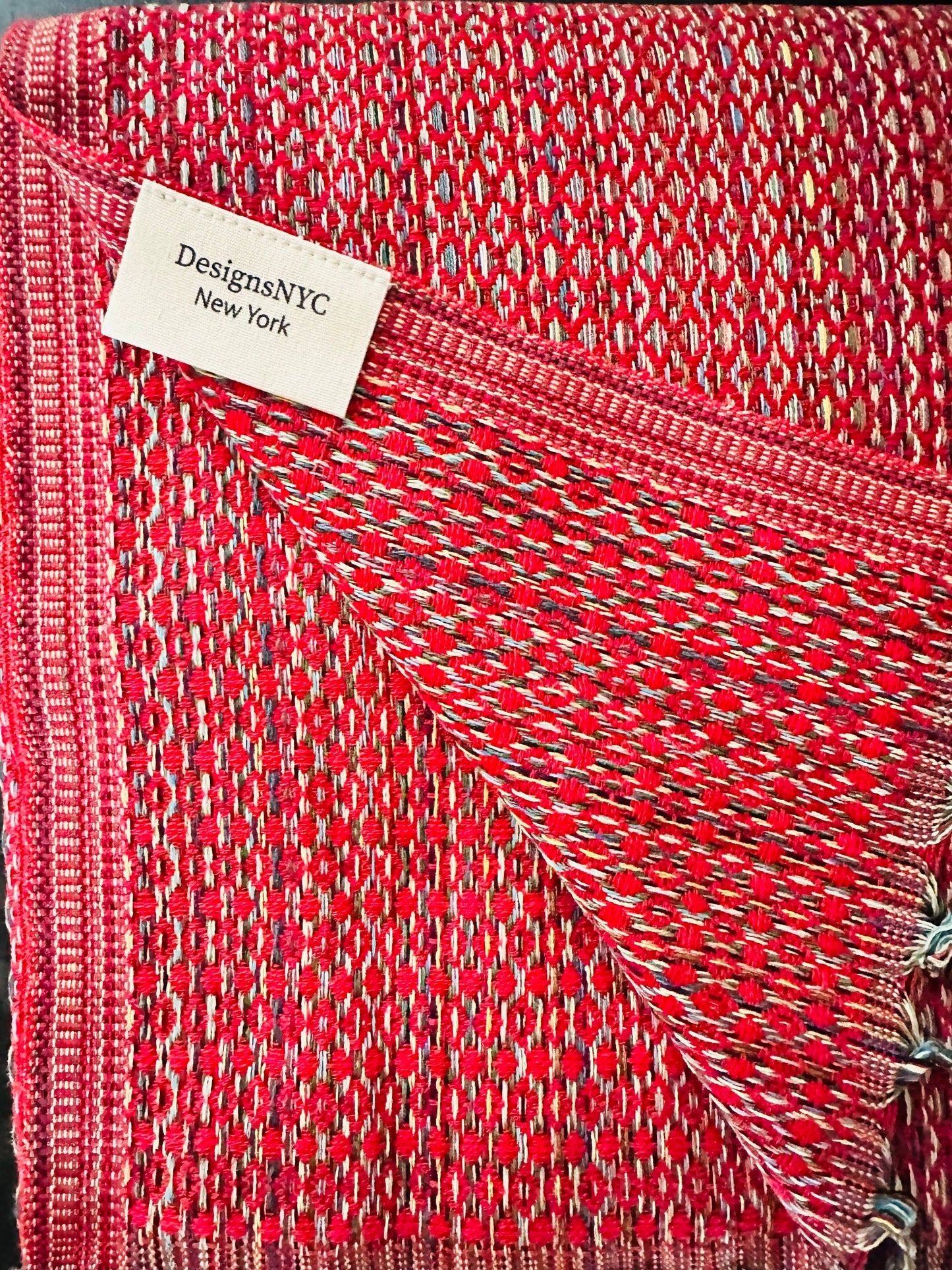 Oversized Turkish Cotton Throw Blanket, Burgundy