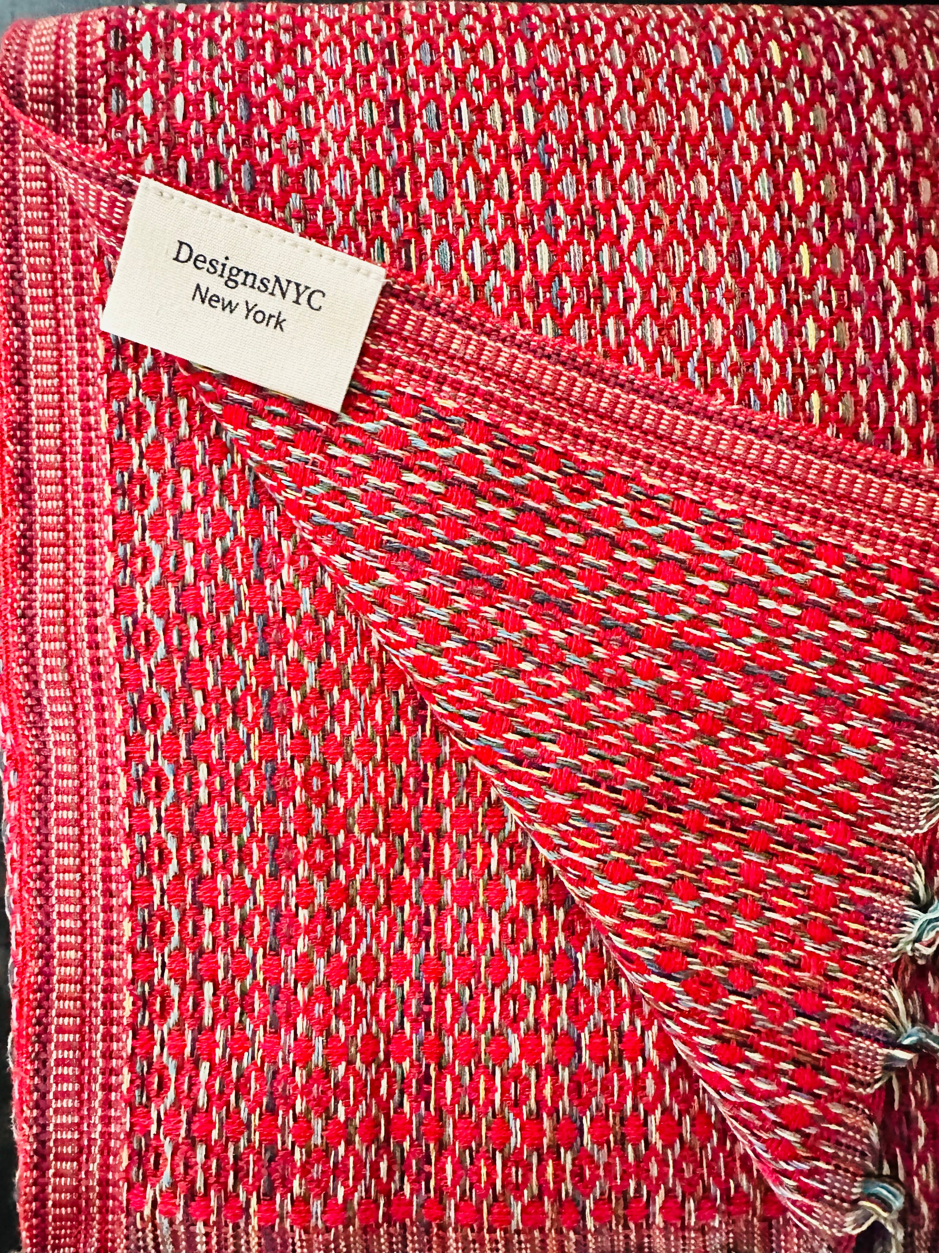 Oversized Turkish Cotton Throw Blanket, Burgundy