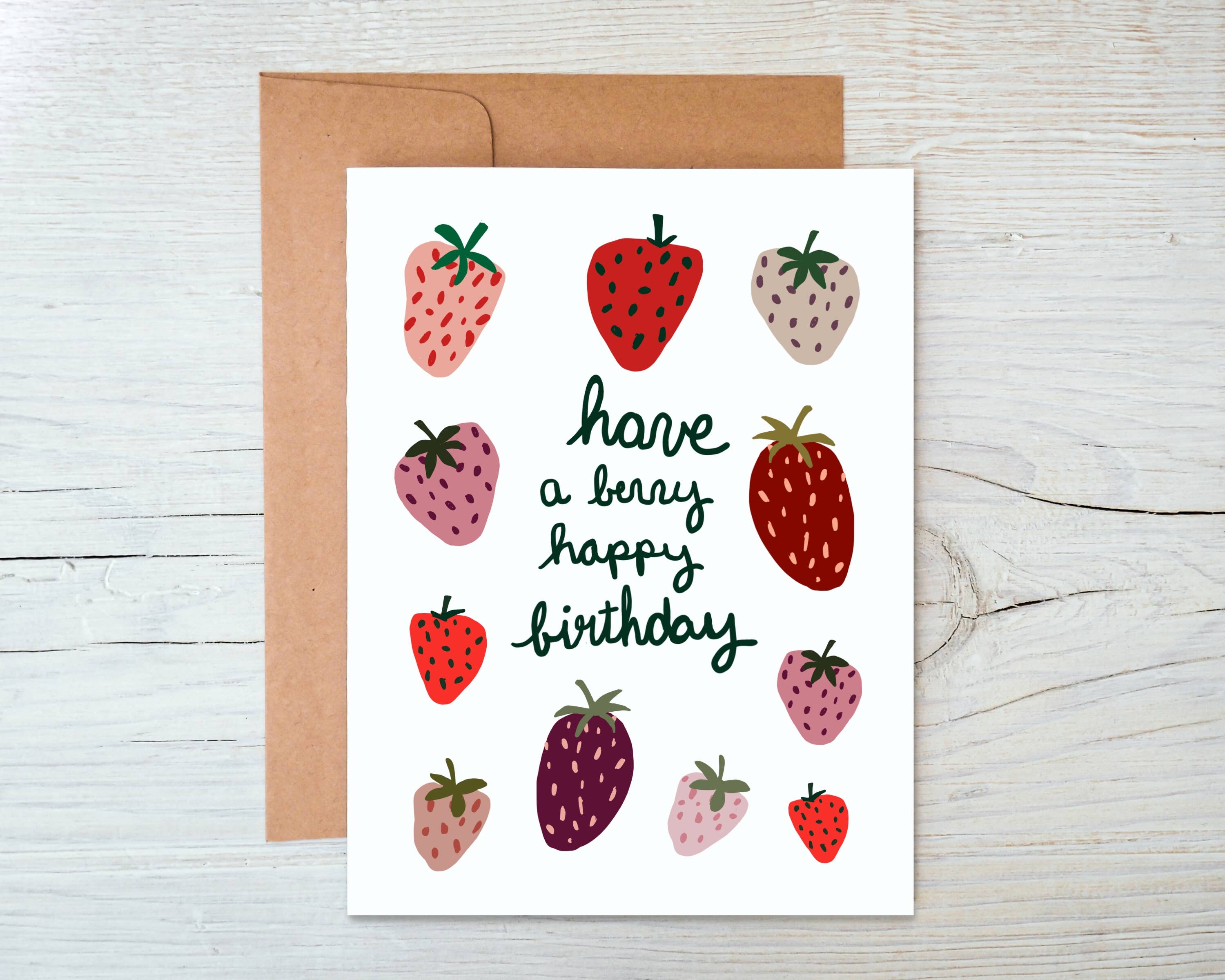 Strawberry Pun Birthday - Have a Berry Happy Birthday