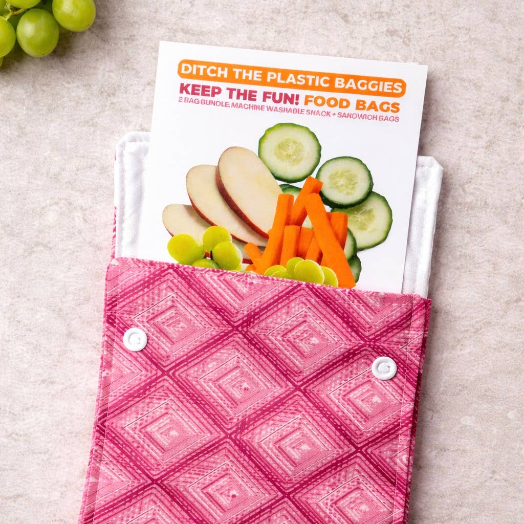 Food Bag Sets Picnic Snack and Sandwich Bags - Flora Verde