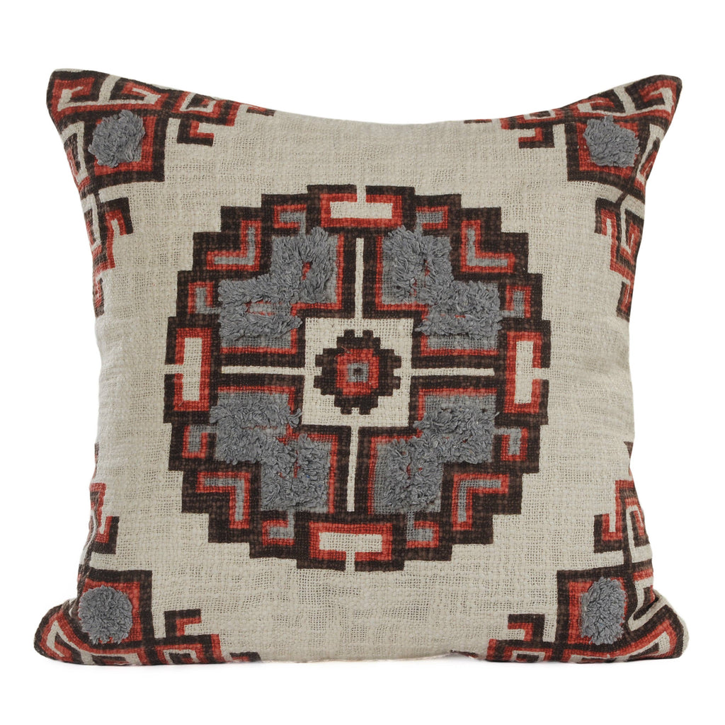 Rustic Medallion Throw Pillow