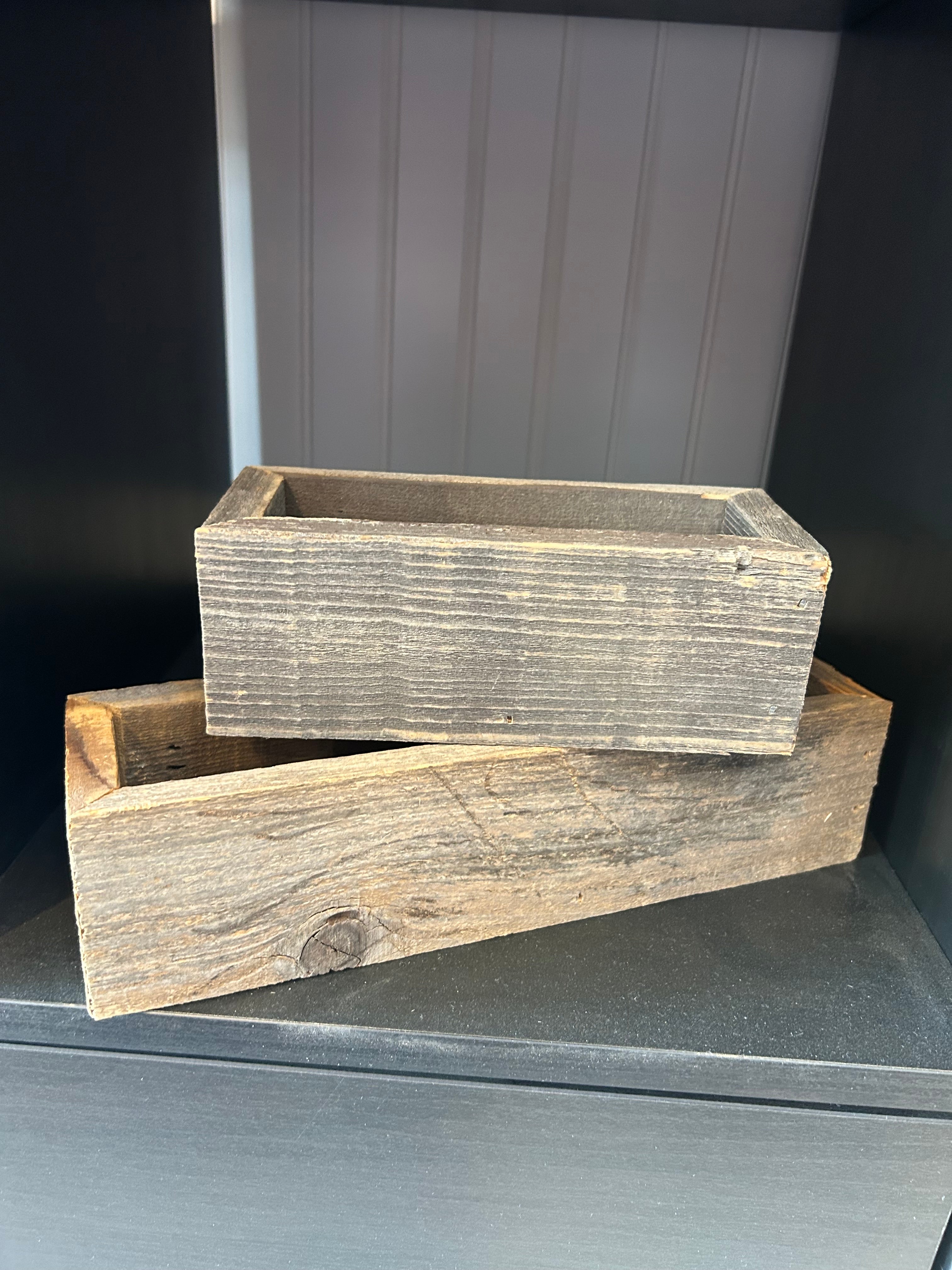 Reclaimed Wood Succulent Planter - Medium Trough