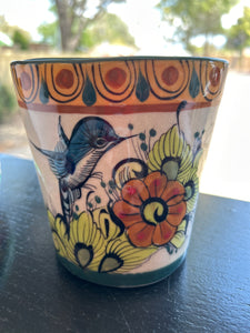 Ellipse Stoneware Hummingbird Vase