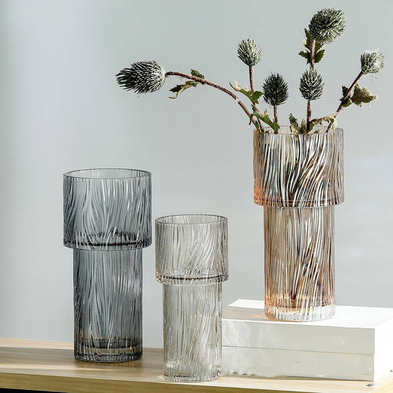 9.5‘’T Glass Vases, Flower Vases, Centerpiece Floral Holders