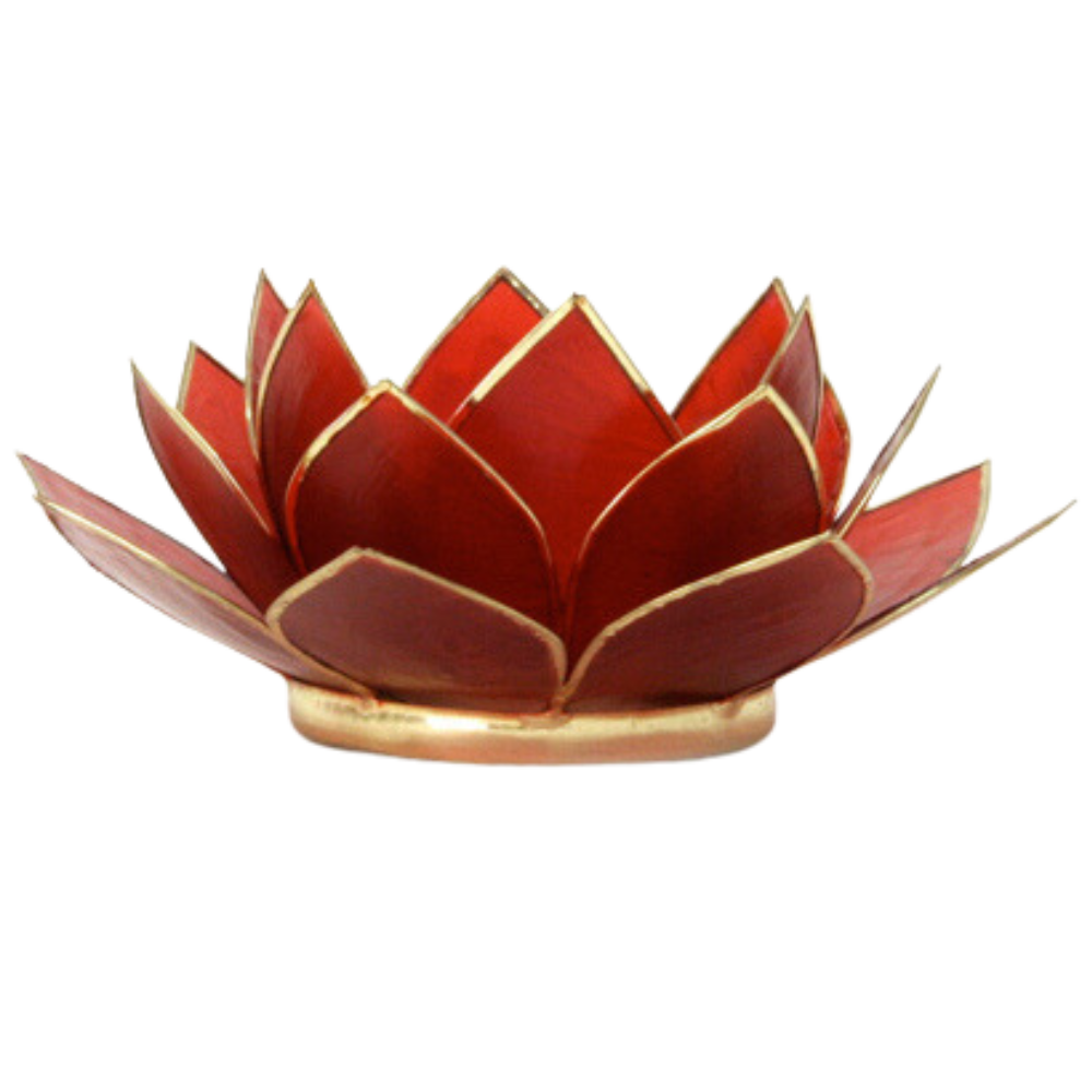 Gemstone Capiz Lotus - Ruby