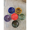 Handmade ceramic Incense holders in 6 colors, blue, brown. green, black, purple, and red