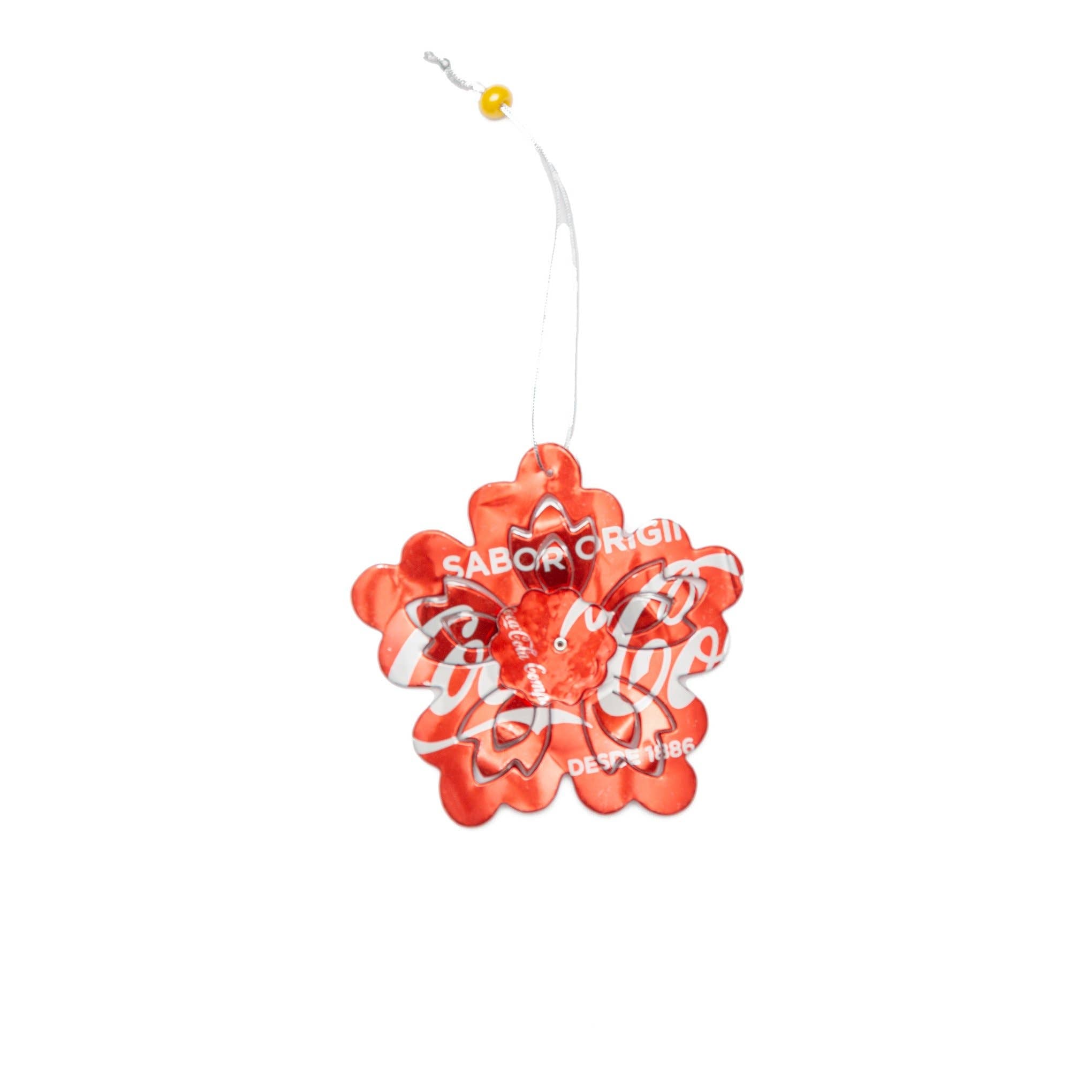 Recycled 3D Flower Ornament 2 Sizes