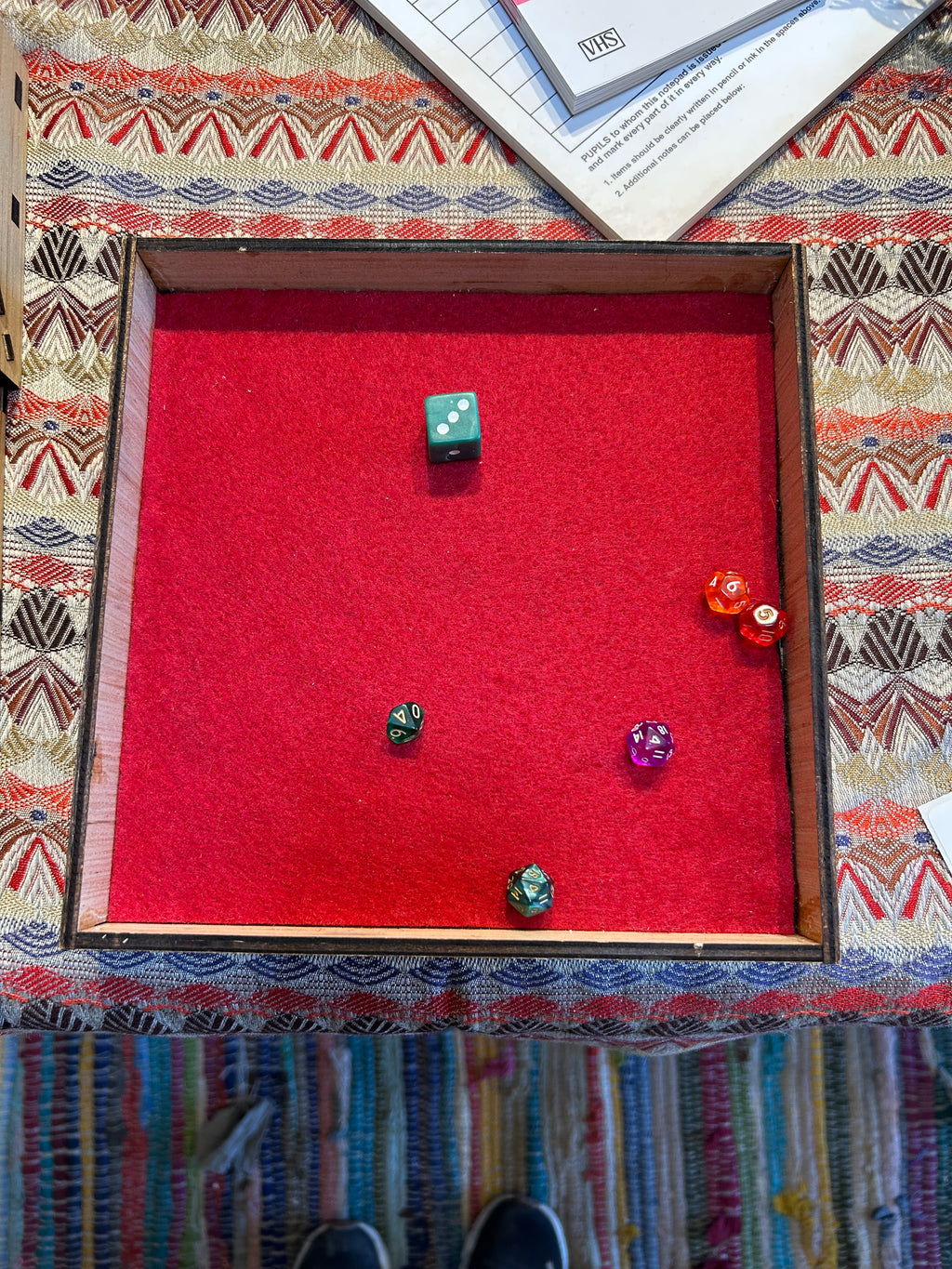 Felt Lined Dice Tray