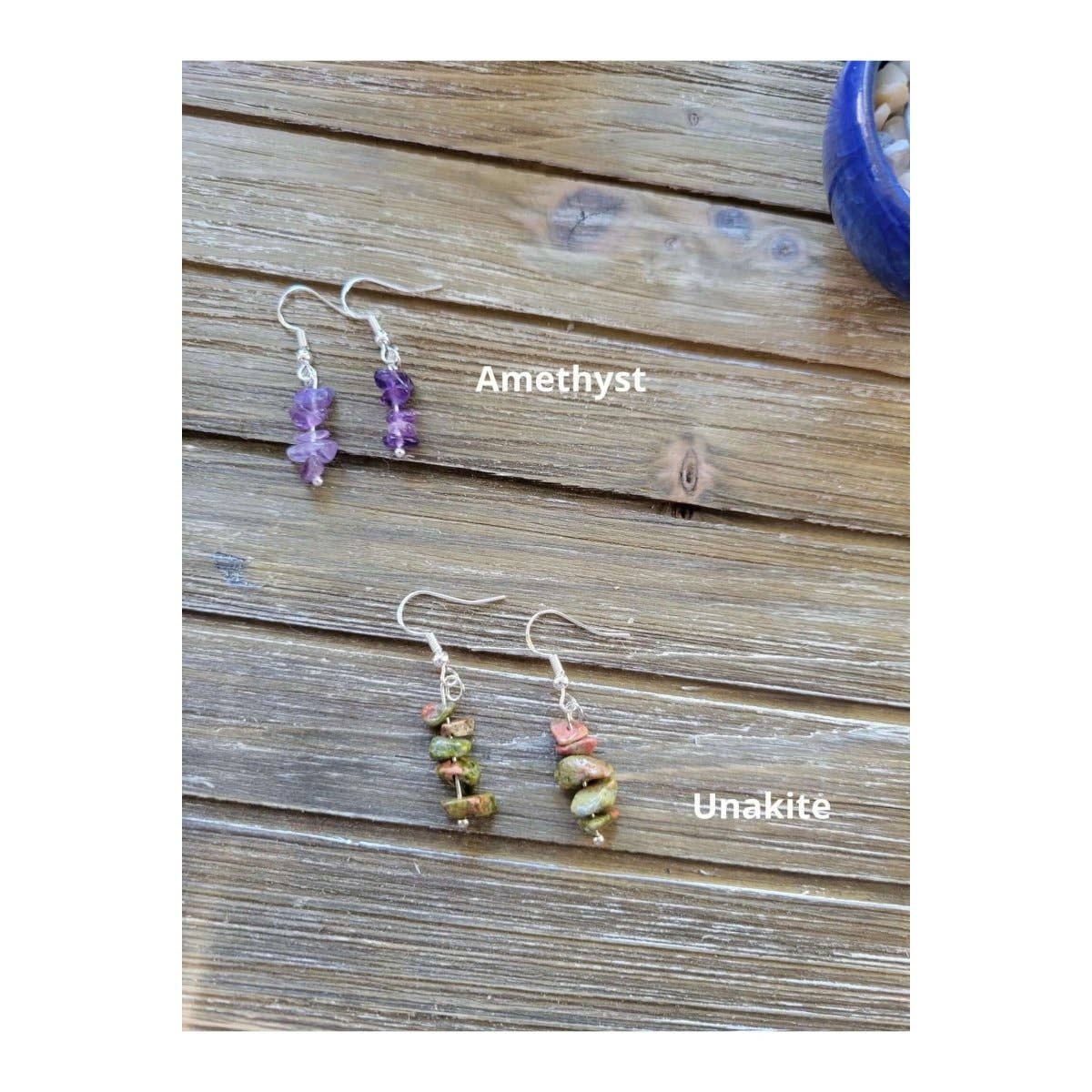 Crystal Earrings ,Stacked Stone Drop Earrings Bohemian Style