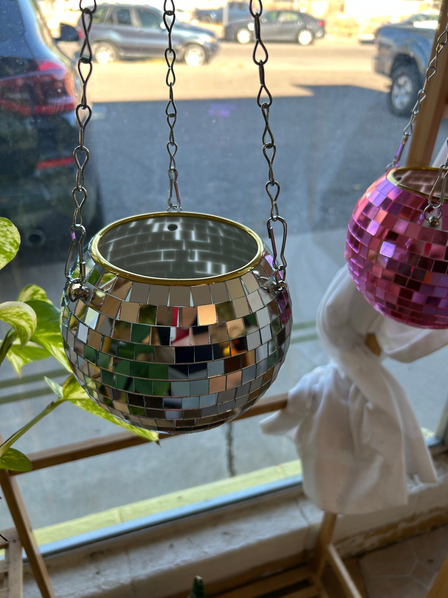 6" Disco Ball Planter