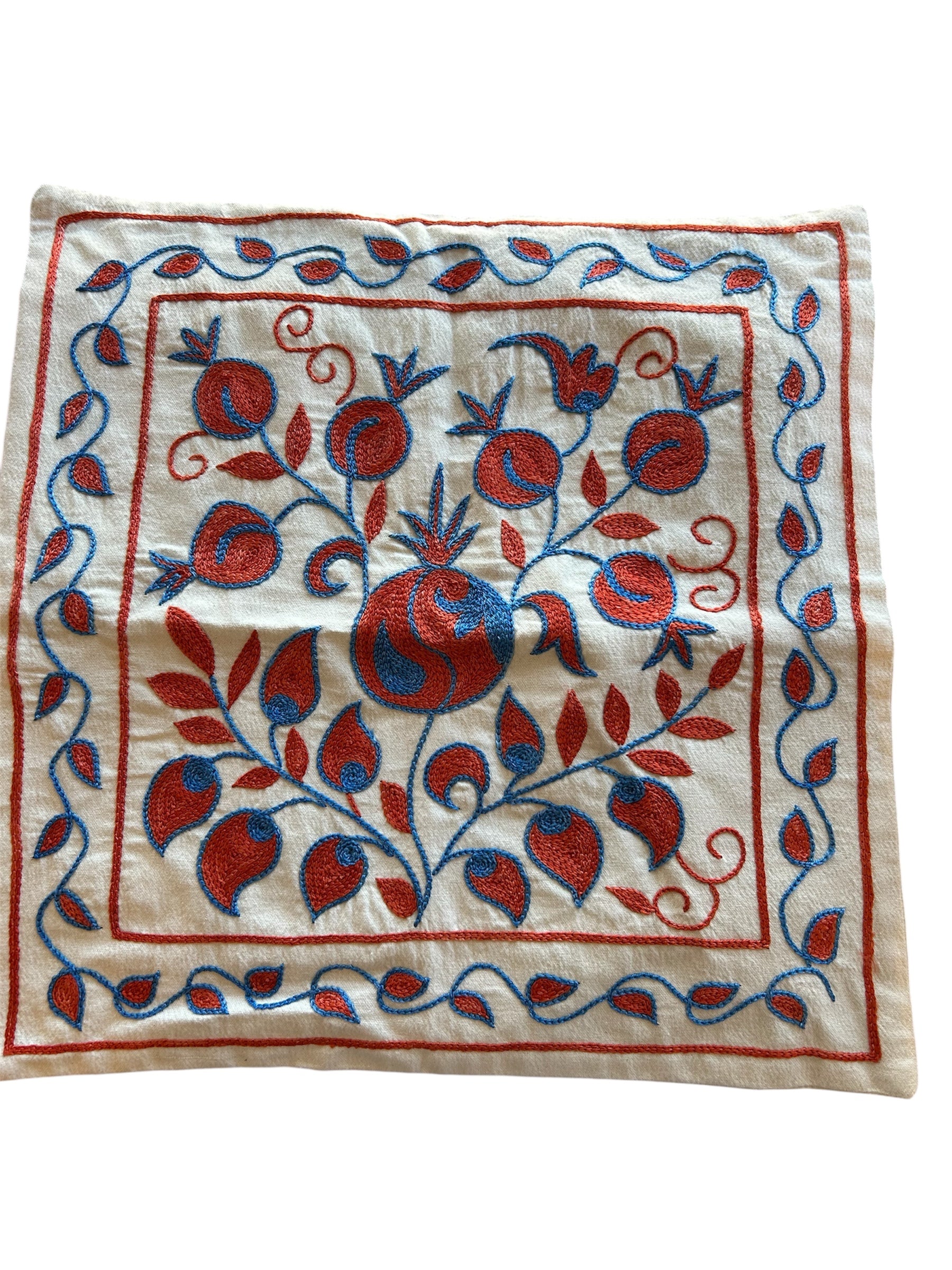 Sarvinoz Suzani Handmade Throw Pillow Cover