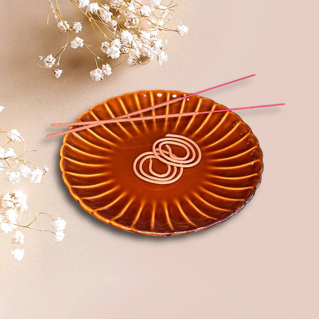 Incense Dish Cone Holder, Japanese Ceramic