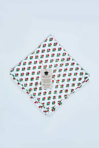 White Holiday Napkins, Set of 6