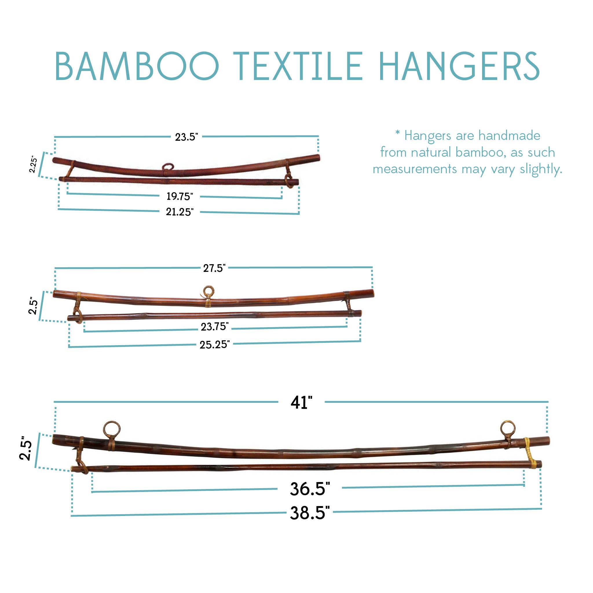 Bamboo Textile Hanger- up to 19'' *