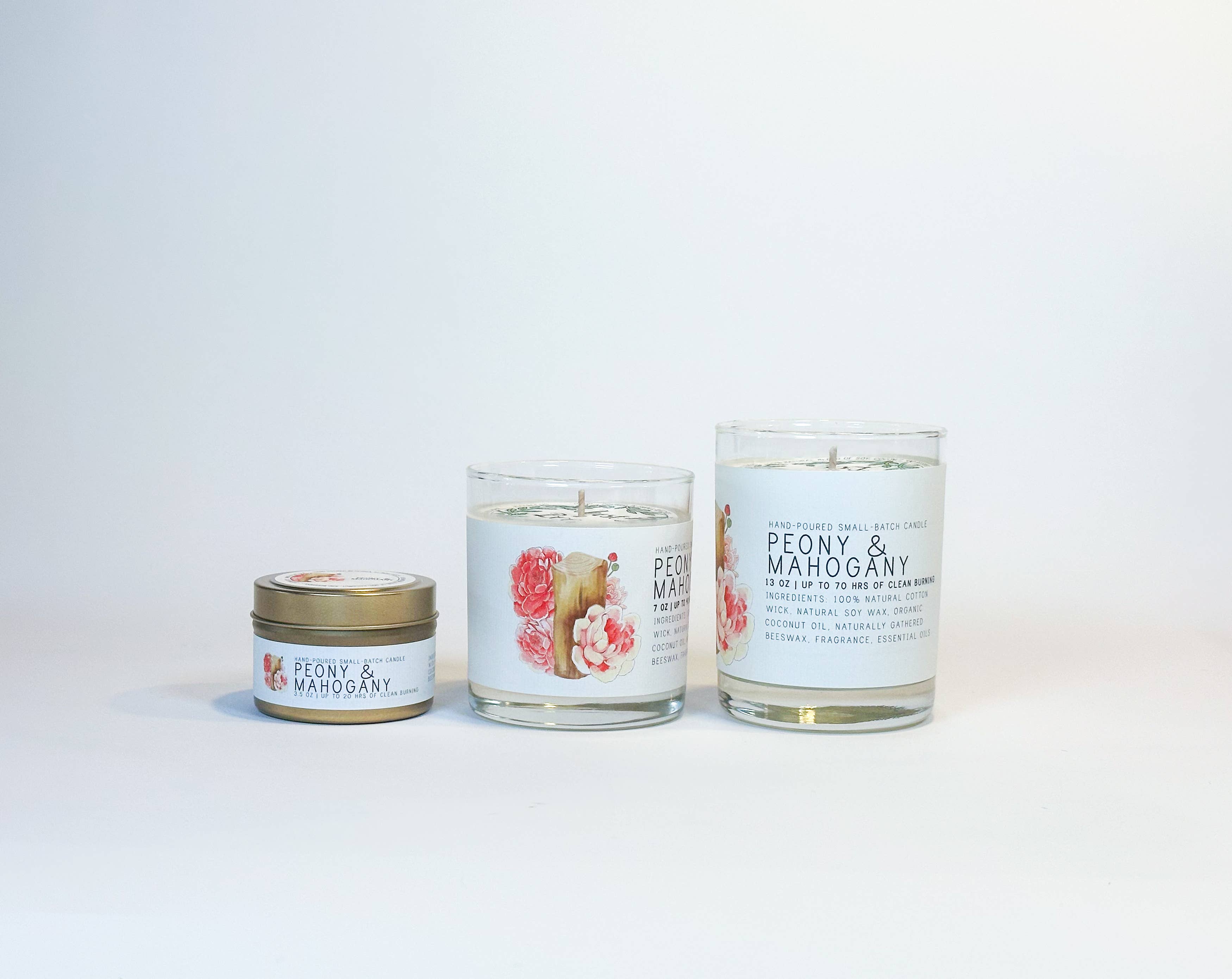 Peony & Mahogany - Just Bee Candle