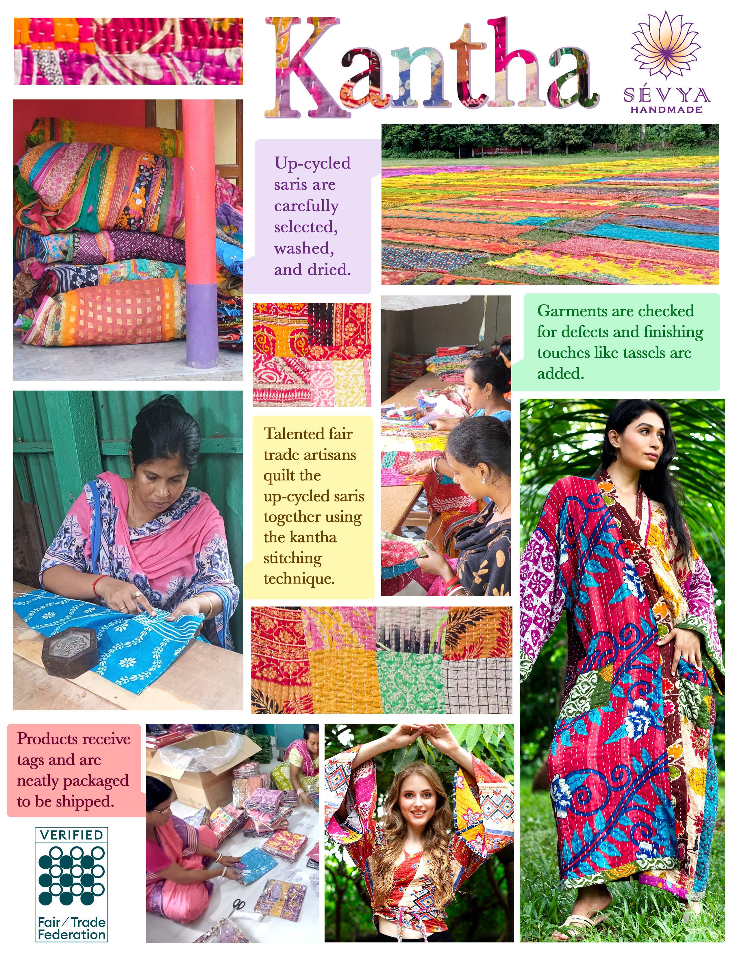 Silk Kantha Square Scarves