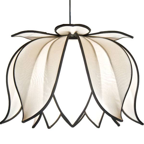 Hanging Blooming Lotus Lamp - White