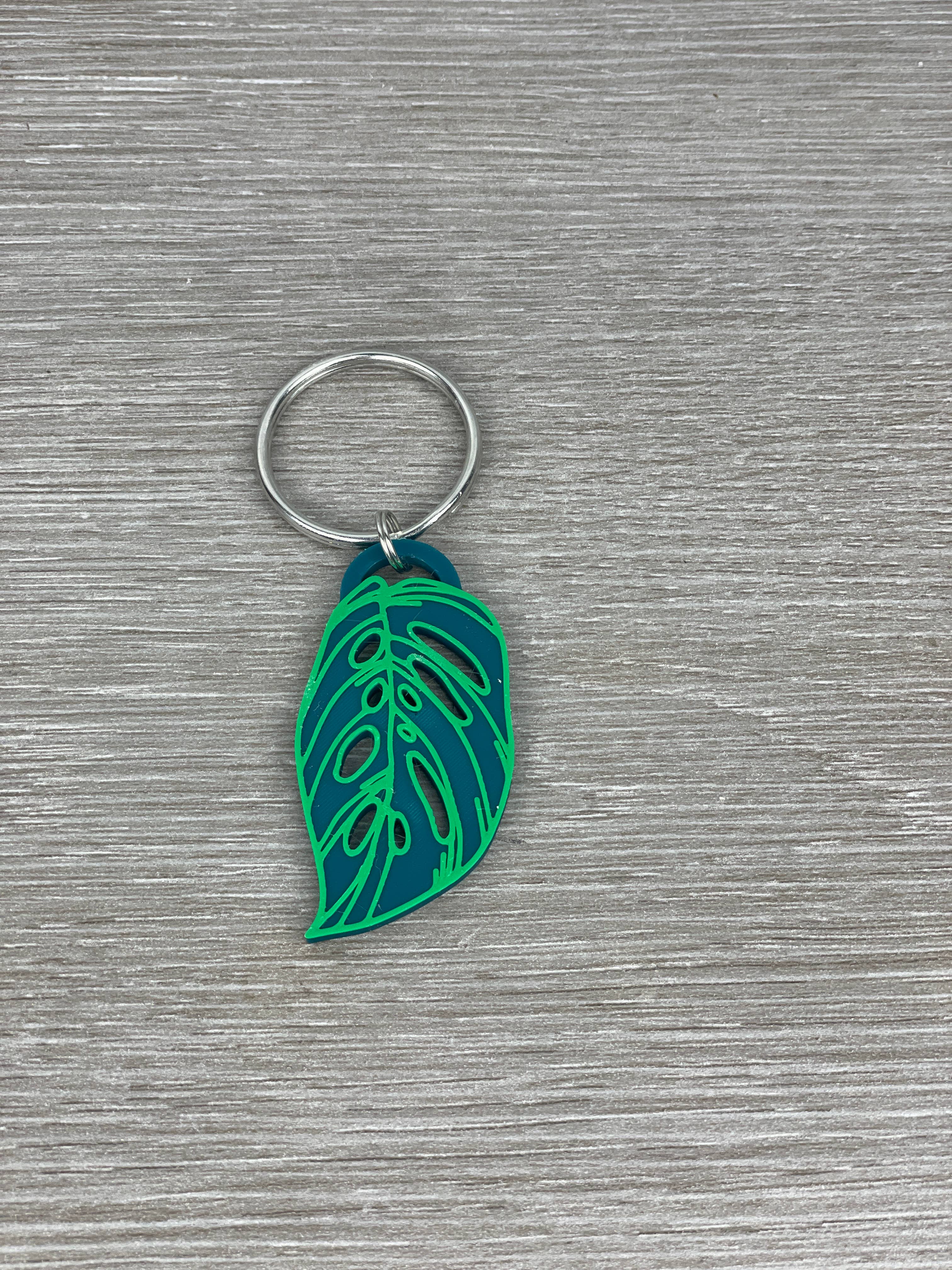 Tropical Plant Leaf Keychain