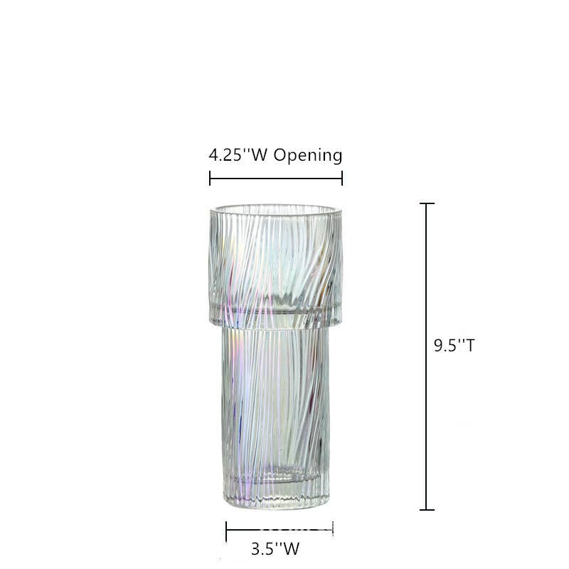 9.5‘’T Glass Vases, Flower Vases, Centerpiece Floral Holders
