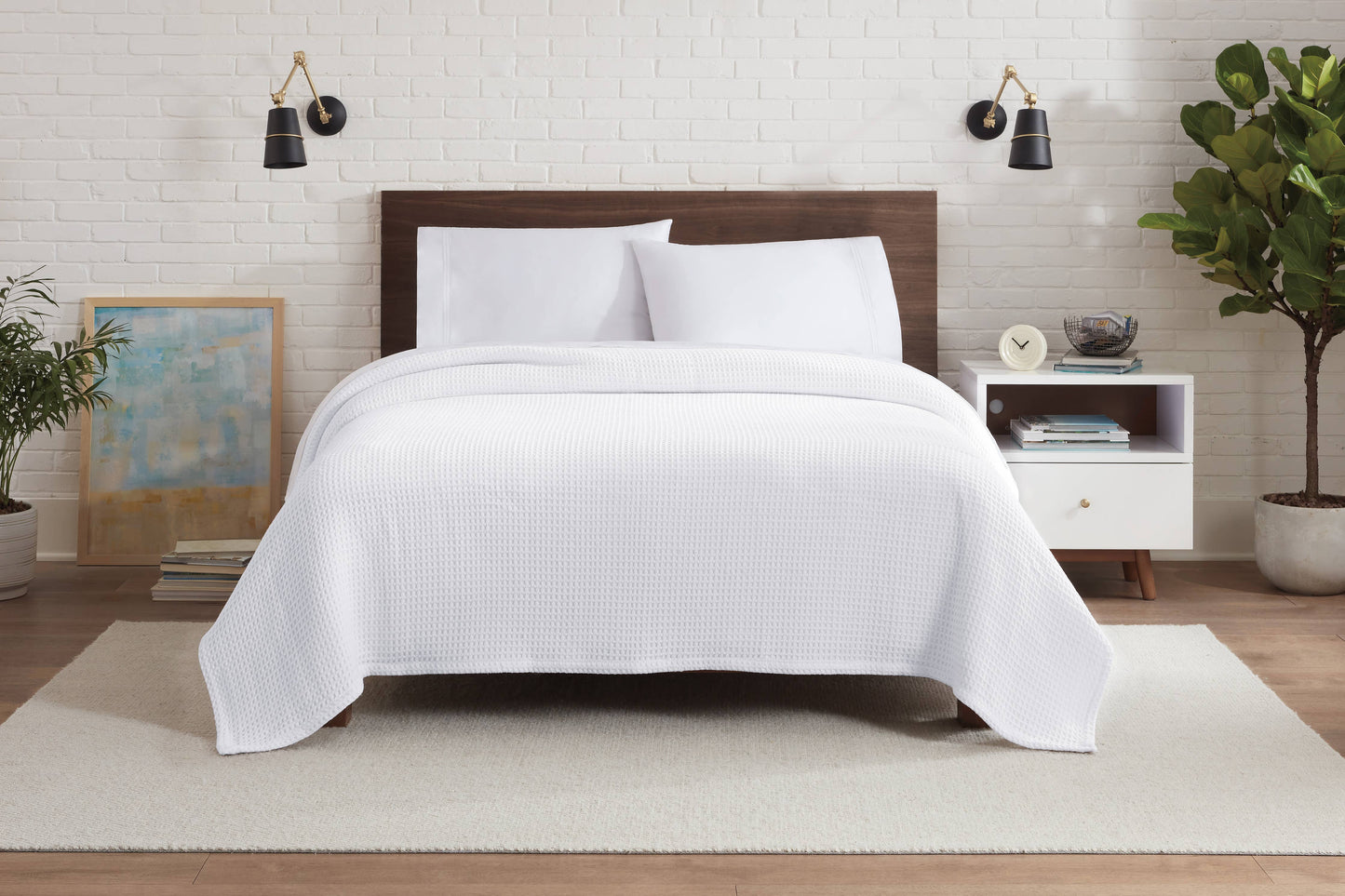 Waffle Weave Luxury Bed Blankets, Soft, Size & Color Options