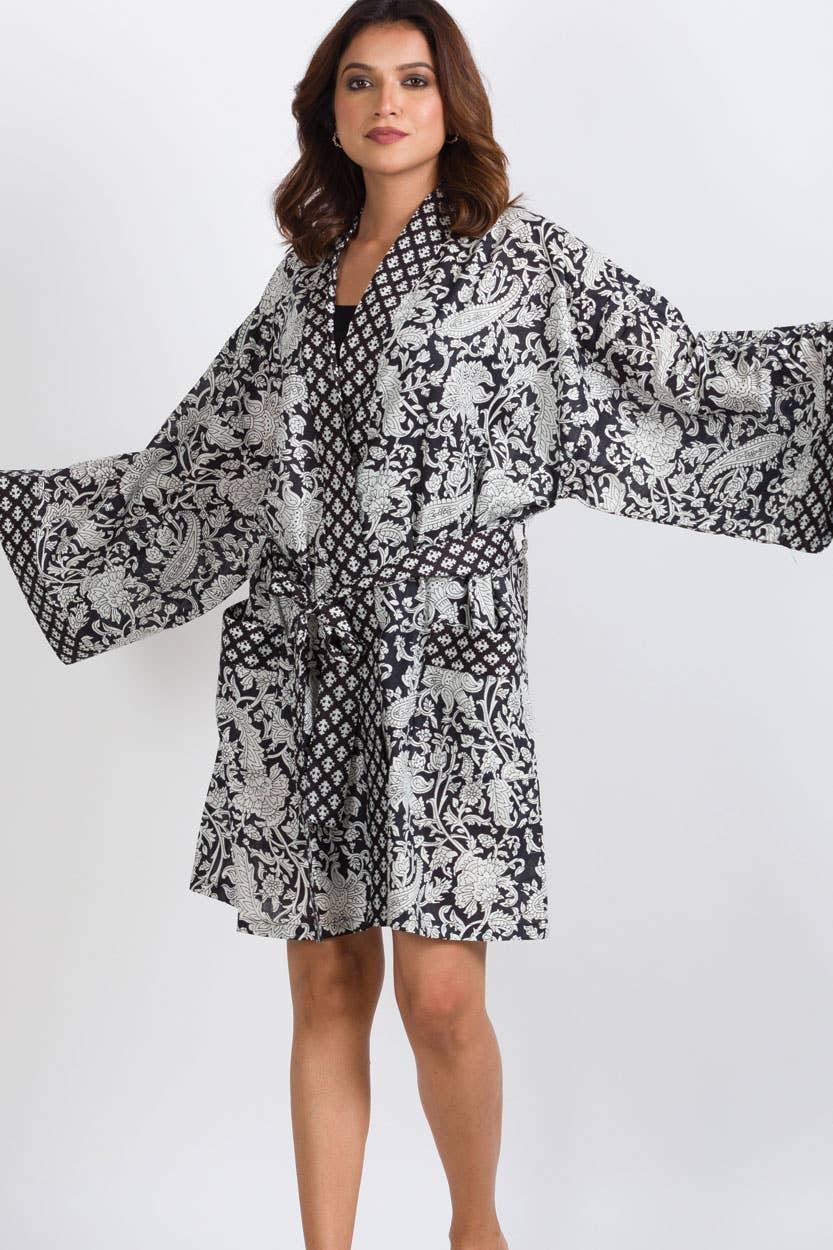 Short Cotton Kimono Robes