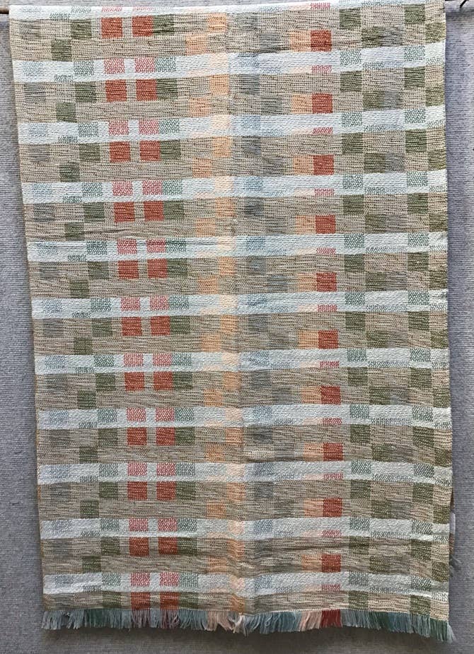 Throw Woven 60X80" Magic Weave Green Natural tones
